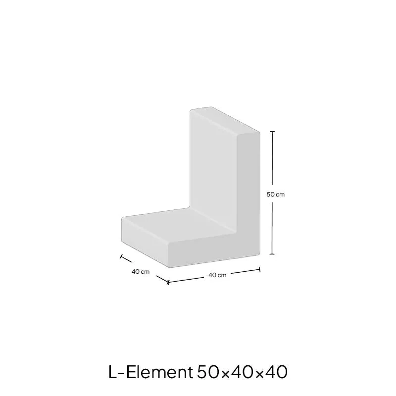 L-Element 40x50x40cm Antraciet