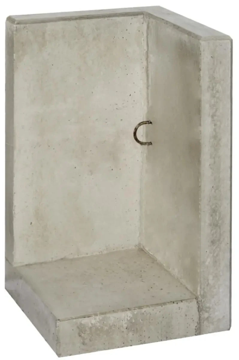 Hoek-L-Elementx10cm Zichtbeton 50x100x50cm Grijs
