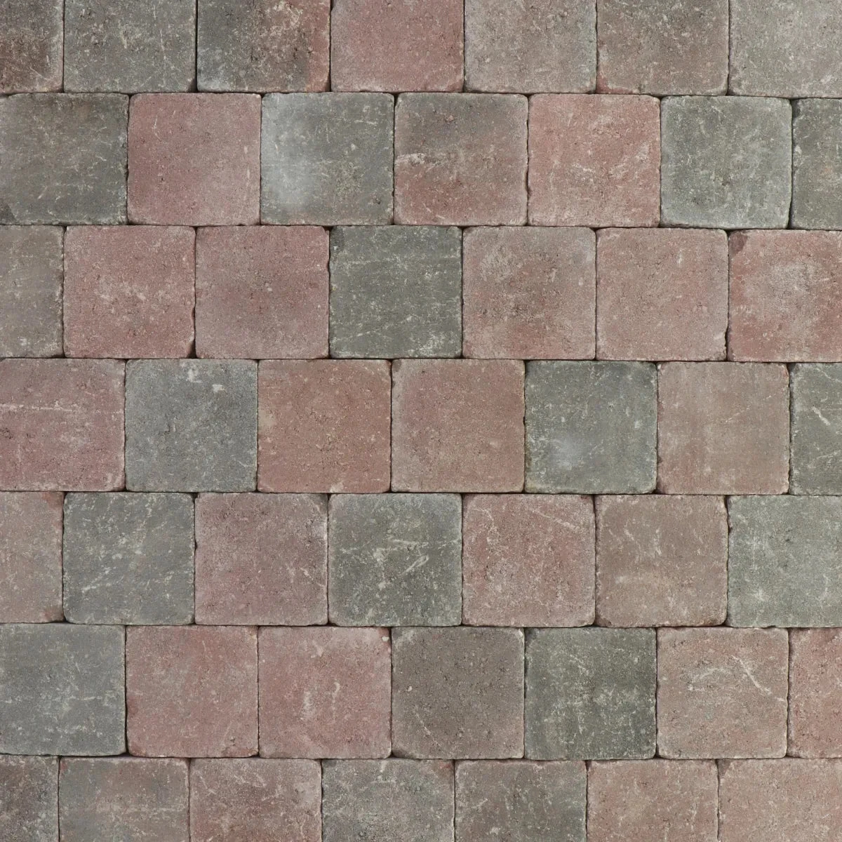 Trommelsteen 15x15x6 rood genuanceerd 15x15x6cm