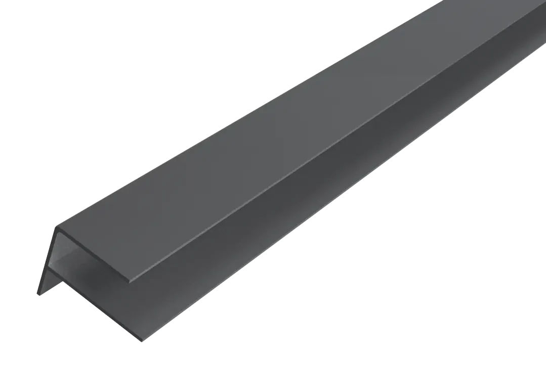 WPC WEO35-60 Alu F-profiel 65x80mm 300cm Dark Grey 6.5x8x300cm