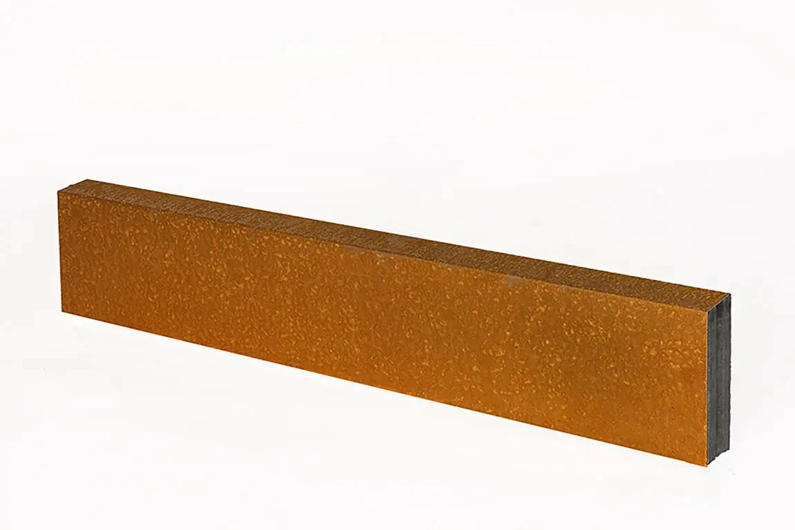 Overzetprofiel Opsluitband 6cm Ongelijkz 220x4x19x6,5 Corten