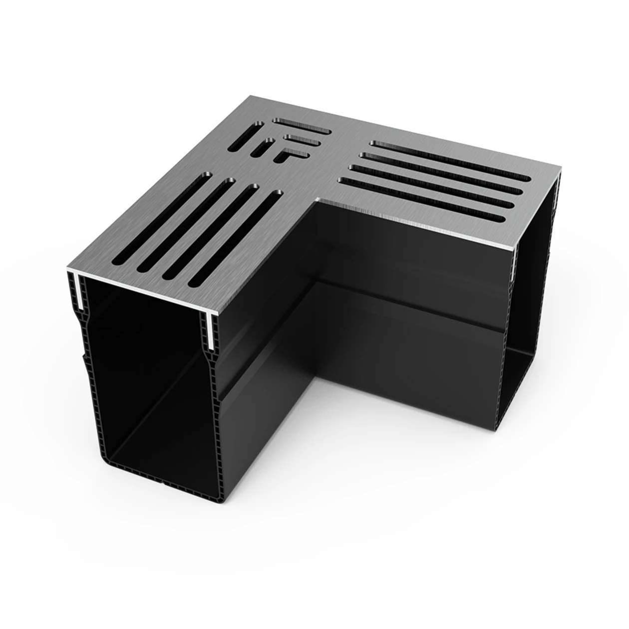 Gardendrain Corner RVS-Inox 65/100 mm