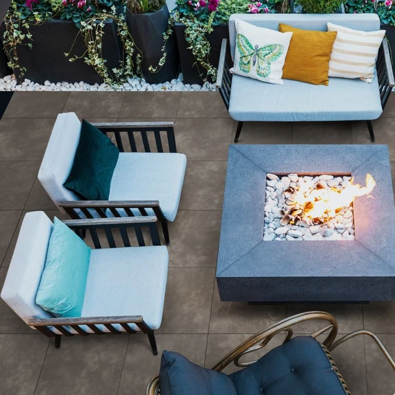 Kera Twice 60x60 Fiammato Antracite Decor