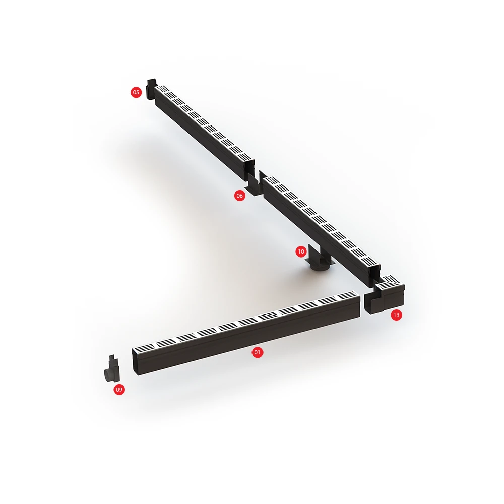 ACO Slim-Line Onderuitloop Ø80mm