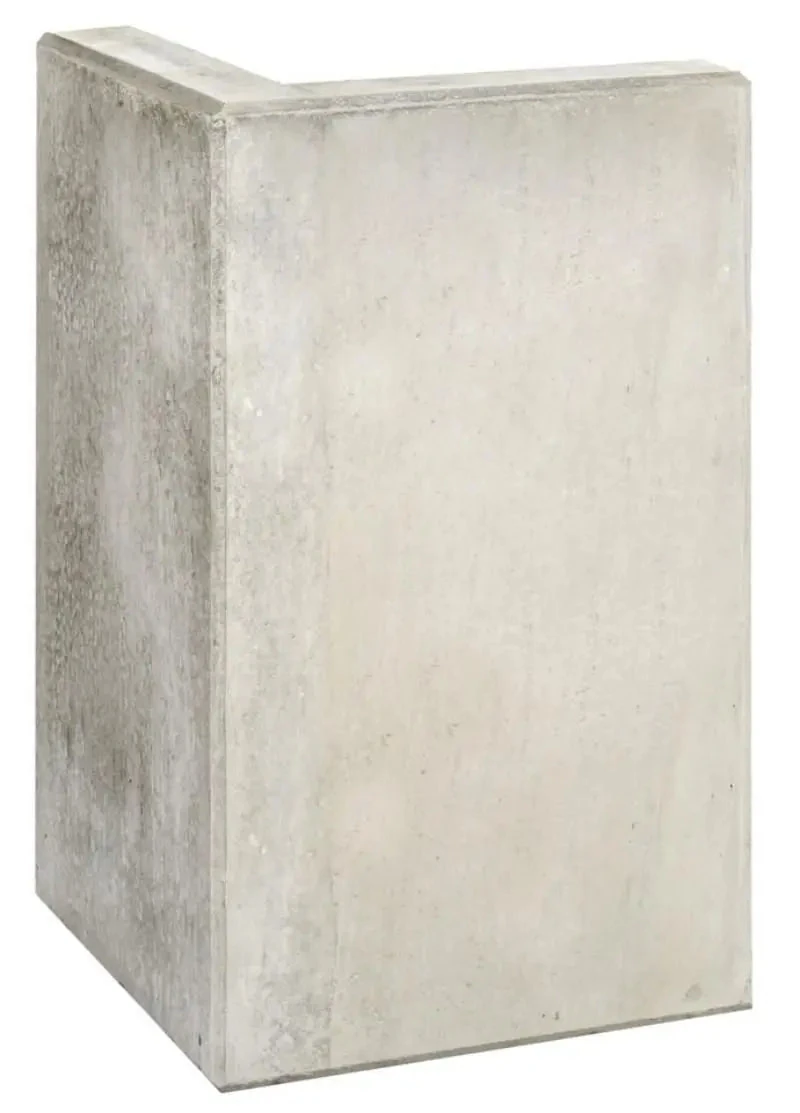 Hoek-L-Elementx10cm Zichtbeton 50x100x50cm Grijs