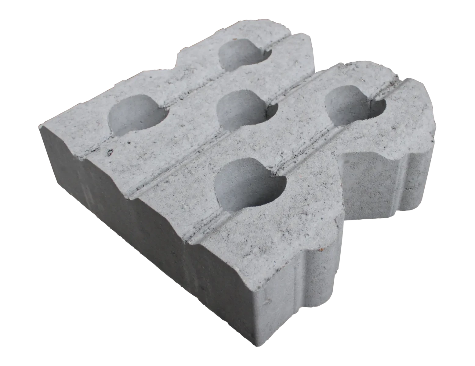 Grasbetontegel type L (40 cm. zijde vlak) K85912 BK25 GRN+ 40x40x12cm