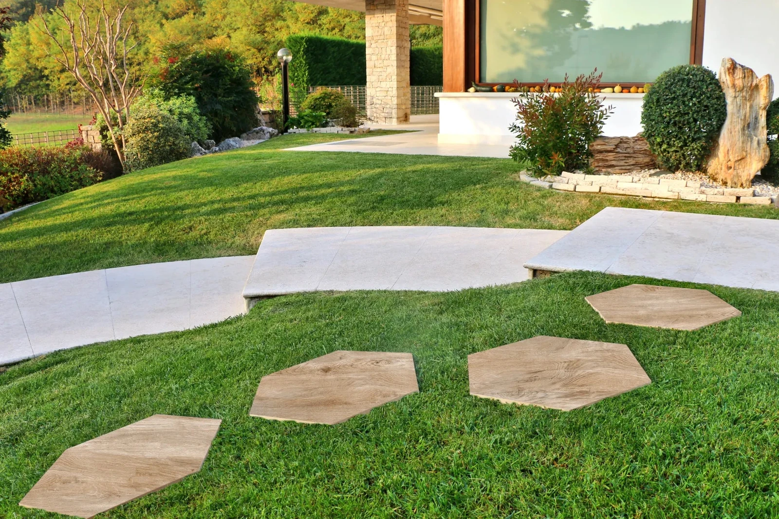 Staptegel Hexagons Foresta Chiaro o 60x52x2cm Bruin