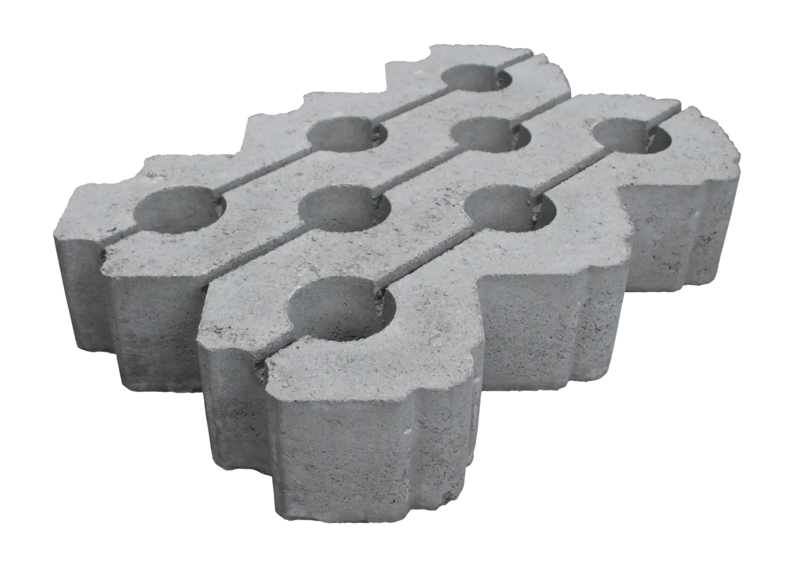 Grasbetontegel type I GRIJS 03 (bovenzijde vlak + rondom hol-dol) K85912 BK25 GRN+ 60x40x12cm