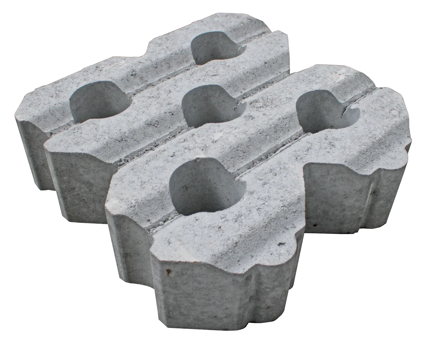 Grasbetontegel type H 40x40x12(rondom hol-dol) K85911 BK25 40x40x12cm