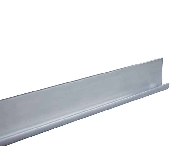 Millboard horizontaal, startprofiel Blank aluminium